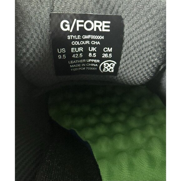 G/FORE Mens Gallivanter Pebble Leather Two Tone Charcoal Golf Shoes Sz 9.5 NWOB - Picture 10 of 14